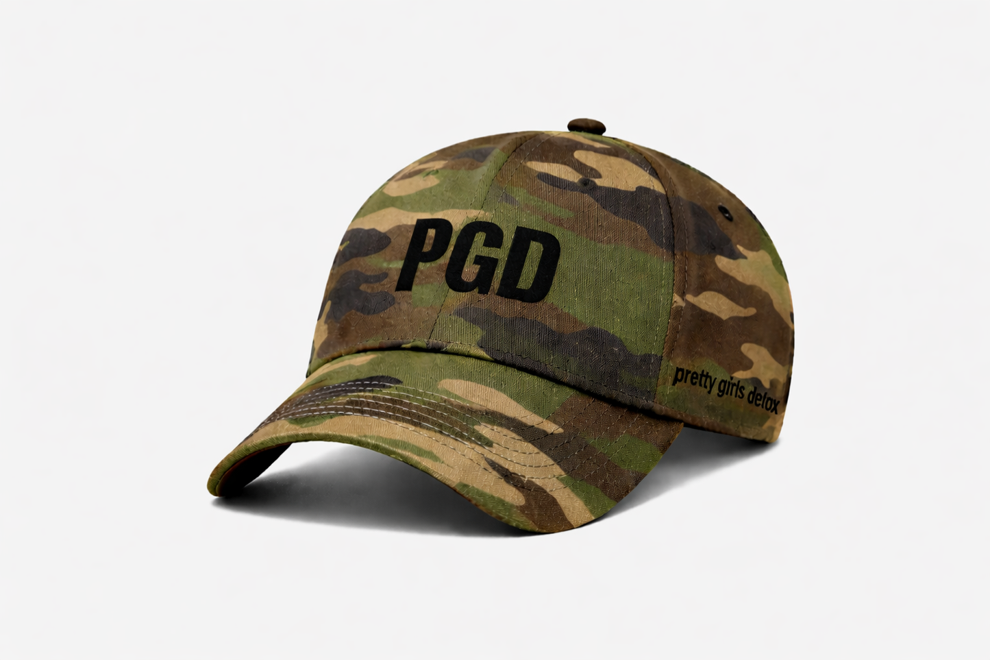 Pretty Girls Detox (PGD) Signature Baseball Cap – Black, Red, Camo