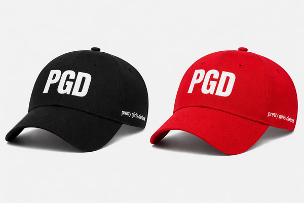 Pretty Girls Detox (PGD) Signature Baseball Cap – Black, Red, Camo