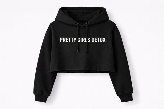 PRETTY GIRLS DETOX™ Cropped Hoodie – Black