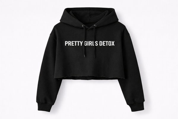 PRETTY GIRLS DETOX™ Cropped Hoodie – Black