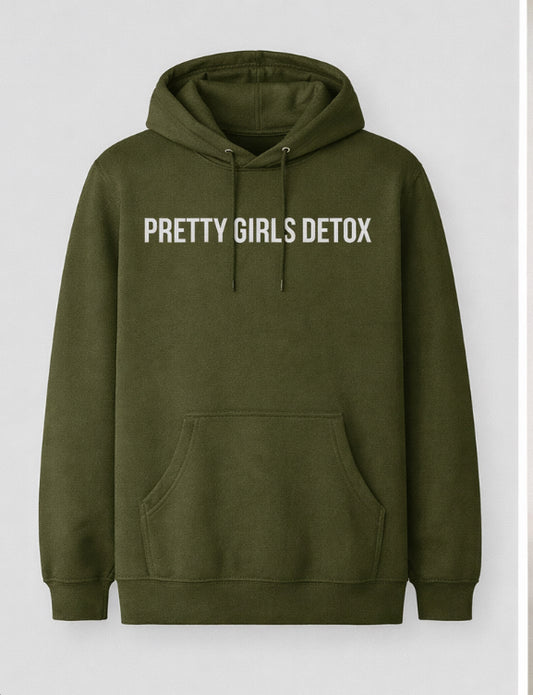PRETTY GIRLS DETOX™ Signature Hoodie – Army Green, Black, Beige