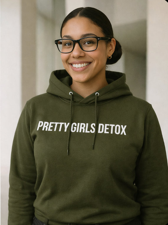 PRETTY GIRLS DETOX™ Signature Hoodie – Army Green, Black, Beige